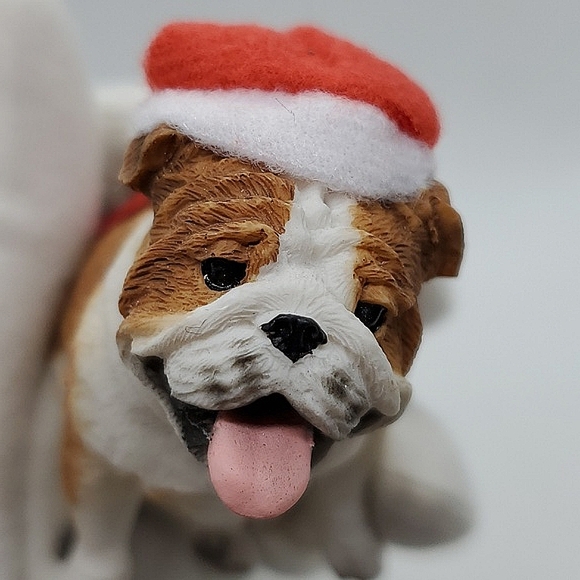 Christmas Tree Hoilday Ornament Bulldog Fawn Pup - Picture 1 of 16